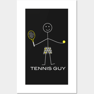 Funny Mens Tennis Guy Posters and Art